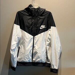 Nike Black and White Hooded Jacket